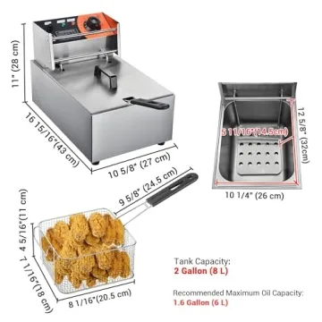 WeChef Deep Fryer 12L 2500W for Commercial Use