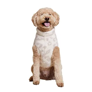 Barefoot Dreams CozyChic Pet Sweater in Cream/Stone for Dogs
