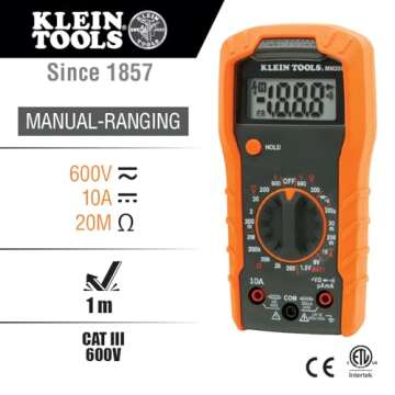 Klein Tools 80067 Electrical Test Kit with IR Digital Thermometer, Multimeter, Non-Contact Voltage T...