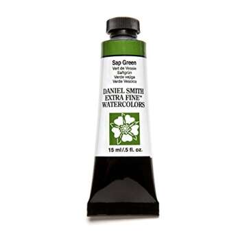 Daniel Smith Extra Fine Watercolor 15ml Paint Tube, Sap Green (284600102), 0.5 Fl Oz (Pack of 1)