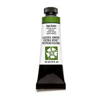 Daniel Smith Extra Fine Watercolor 15ml Paint Tube, Sap Green (284600102), 0.5 Fl Oz (Pack of 1)