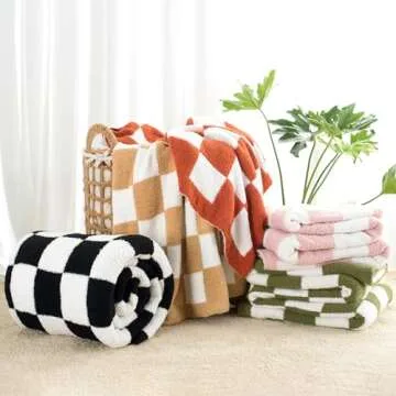 Carriediosa 50" X 60" Checkered Throw Blanket - Ultra Soft