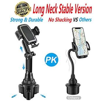 TECOTEC Upgraded Car Cup Holder Phone Mount & Air Vent Phone Holder, Universal Adjustable Long Arm Car Cup Holder Fits All Cellphones/iPhone 13 Pro Max / S22 Ultra-Plus. etc
