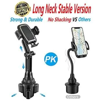 TECOTEC Upgraded Car Cup Holder Phone Mount & Air Vent Phone Holder, Universal Adjustable Long Arm Car Cup Holder Fits All Cellphones/iPhone 13 Pro Max / S22 Ultra-Plus. etc