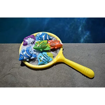 Swimline 6-Pack Dive Toys with Fishing Net for Kids