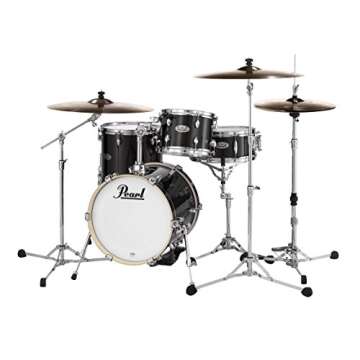 Pearl Midtown, 4 Piece Shell Pack Drum Set (Cymbals and Hardware Not Inculded), Black Gold Sparkle, (MDT764P/C701)