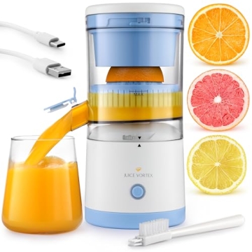 Zulay Kitchen Juice Vortex Lemon & Orange Juicer - Electric Citrus Squeezer & Presser - Rechargeable...