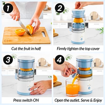 Zulay Kitchen Juice Vortex Juicer - Portable Citrus Squeezer