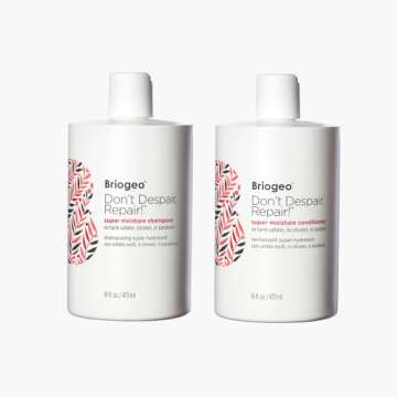 Briogeo Don’t Despair, Repair! Strength + Repair Solutions Set, Hair Repair Shampoo, Conditioner Plus Mini Hair Mask, Mini Hair Oil and Mini Rice Water Protein Treatment, 6-Piece Set