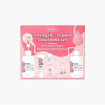 Briogeo Don’t Despair, Repair! Strength + Repair Solutions Set, Hair Repair Shampoo, Conditioner Plus Mini Hair Mask, Mini Hair Oil and Mini Rice Water Protein Treatment, 6-Piece Set