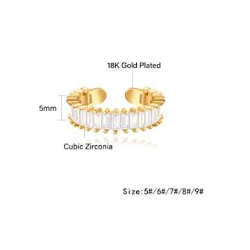 POTESSA Eternity Ring 18K Gold Plated Cubic Zirconia