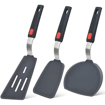 Silicone Spatula Set - 600°F Heat Resistant, 3-Piece