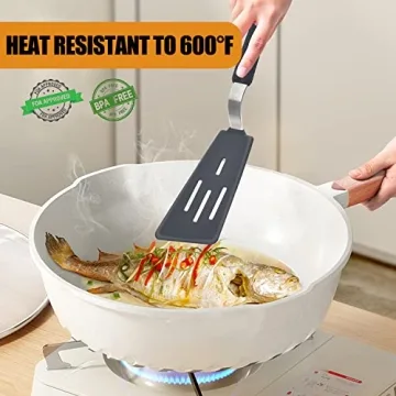 Silicone Spatula Set - 600°F Heat Resistant, 3-Piece