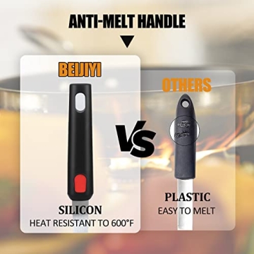 Silicone Spatula Set - 600°F Heat Resistant, 3-Piece