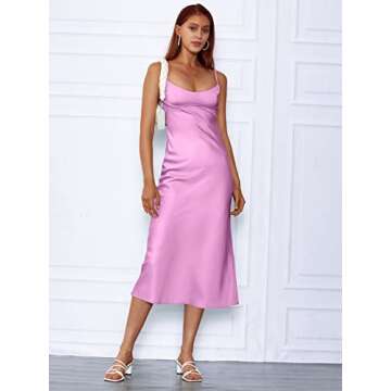Elegant LILLUSORY Women's Spaghetti Dress in Pink