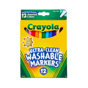 Crayola Washable Fine Line Markers for Kids' Art