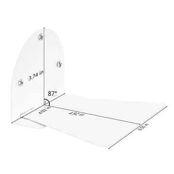 SEHERTIWY Floating Bookshelves for Wall, 4 Pack Steel Constructed Invisible Bookshelves Wall Mounted, Small Bookshelf for Small Spaces, Book Shelf Organizer, Bedroom Bookshelves (White)