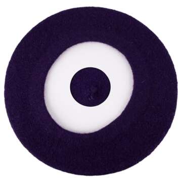 Hat To Socks Wool Blend French Beret for Men and Women in Plain Colours (Purple)
