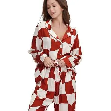 YiNi LuLu Women’s Silk Satin Pajamas Set - Elegant Comfort
