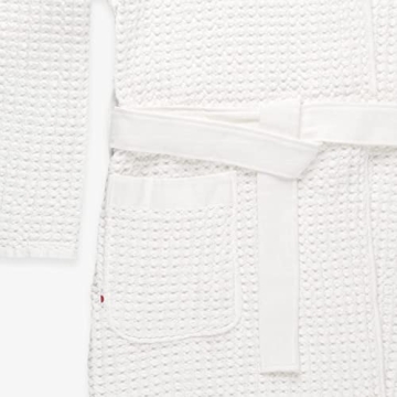 ONSen Waffle Bath Robe with Hood - Lightweight & Absorbent