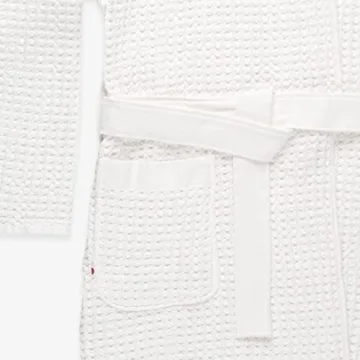 ONSen Waffle Bath Robe with Hood - Lightweight & Absorbent