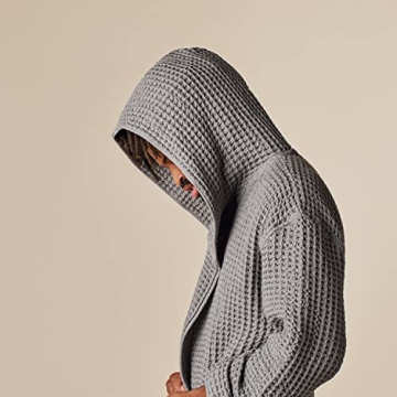ONSen Waffle Bath Robe with Hood - Lightweight & Absorbent
