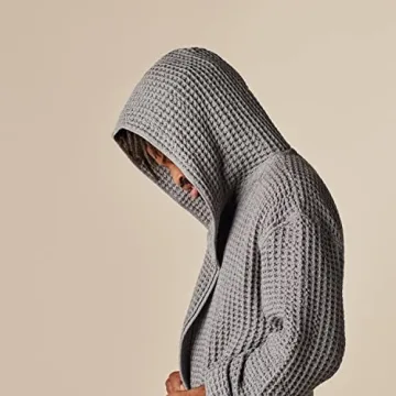 ONSen Waffle Bath Robe with Hood - Lightweight & Absorbent