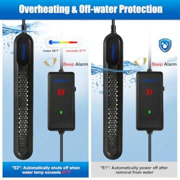 Submersible Fish Tank Heater 200W with Digital Control