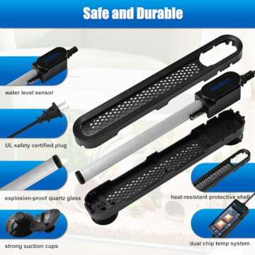 Submersible Fish Tank Heater 200W with Digital Control