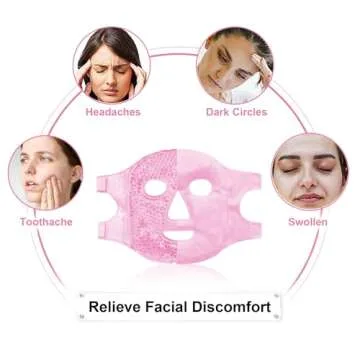 CONBELLA Cold Face Eye Masks Ice Face Mask Hot Cold Compress for Dark Circles, Puffiness, Migraines,...