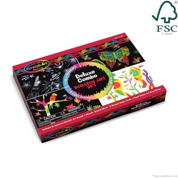 Melissa & Doug Scratch Art Set - 16 Boards, 2 Tools, 3 Frames