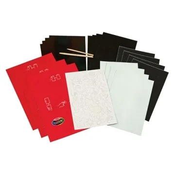 Melissa & Doug Scratch Art Set - 16 Boards, 2 Tools, 3 Frames