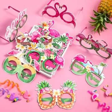 Harloon Flamingo Party Glasses - 36 Pcs for Summer Fun