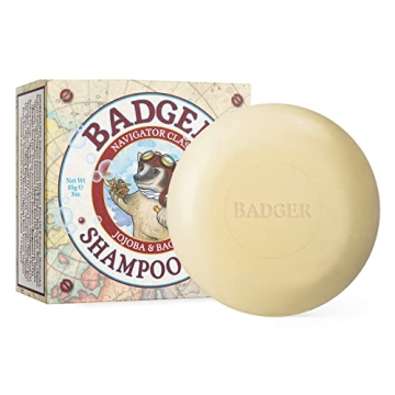 Badger Shampoo Bar with Jojoba & Baobab for Healthy Hair