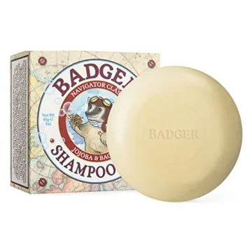 Badger Shampoo Bar with Jojoba & Baobab for Healthy Hair