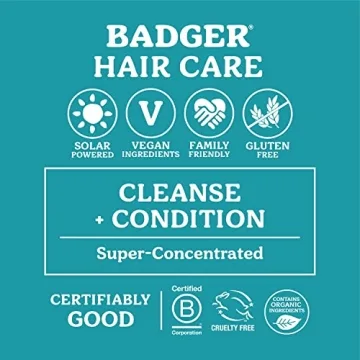 Badger Shampoo Bar with Jojoba & Baobab for Healthy Hair