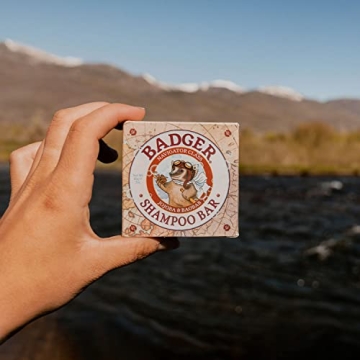 Badger Shampoo Bar with Jojoba & Baobab for Healthy Hair