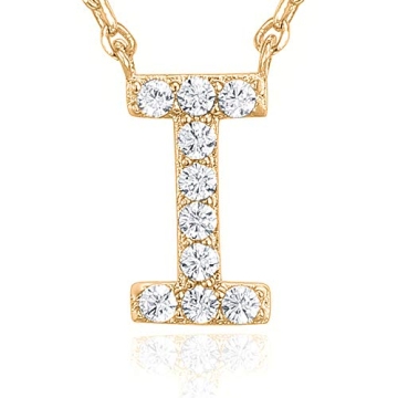 PAVOI 14K Gold Initial Necklace Sustainable Personalized Gift