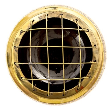 Black Brass Incense Burner for Home Decor and Meditation