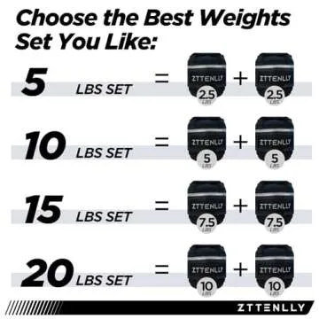 ZTTENLLY Adjustable Ankle Weights 1-5/15/18/20LBS Pair with Carry Bag - Breathable Fabrics, Reflective Trim - Strength Training Leg Wrist Arm Ankle Walking Weights Sets for Women Men Kids