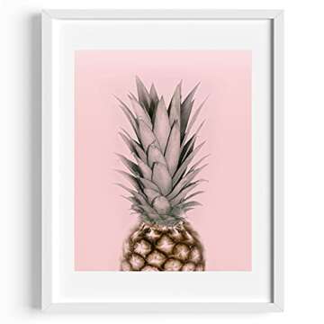 Pineapple Print Scandinavian Print Pineapple Art Living Room Decor Pineapple Art Print Pineapple Wall Art Pink Print Tropical Fruit Art Print Kitchen Wall Art Kitchen Art 8x10