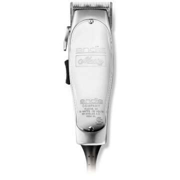 Andis 01557 Professional Master Adjustable Blade Hair Trimmer, Unbreakable Carbon Steel T-Blade - Silver, Chrome, Pack of 1