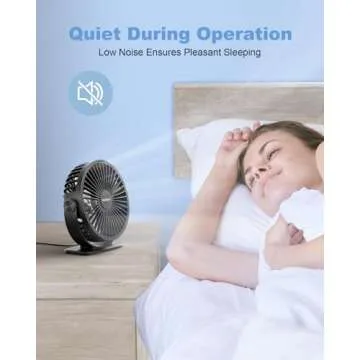 TriPole Desk Fan USB Powered Small Portable Fan, 3 Speeds Adjustable Strong Breeze Mini Personal Fan, 360° Rotation Quiet Plug In USB Fan for Desktop Bedroom Office Table Travel, Black, 4.9ft Cable