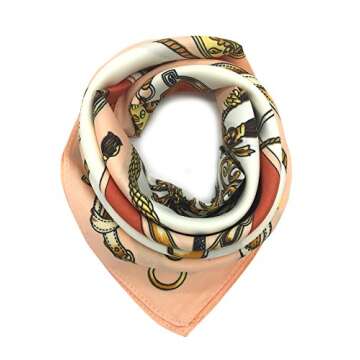 Elegant YOUR SMILE 100% Silk Scarf - Versatile Fashion Accessory for Women 24x24 in.