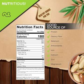 NUT CRAVINGS - Raw Brazil Nuts, Unsalted, No Shell, Whole, (32oz - 2 LB) Bulk Nuts Packed Fresh in Resealable Bag - Kosher Healthy Snack, Natural Keto Vegan