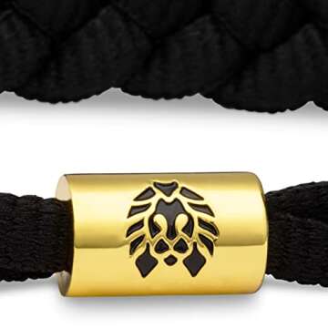 Rastaclat Onyx II Black Braided Bracelet (Black/Gold)