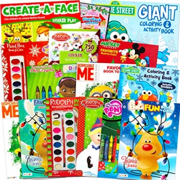Christmas Coloring Books Bulk Assortment for Kids Toddlers - 12 Holiday Christmas Activity Books wit...