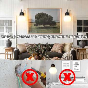 Battery Operated Wall Sconces Set of 2, Battery Operated Wall Lights With Remote, RGB Color Changing USB Rechargeable Up to 50 hours use time,Not Hardwired Battery Sconces For Bedroom Living Room