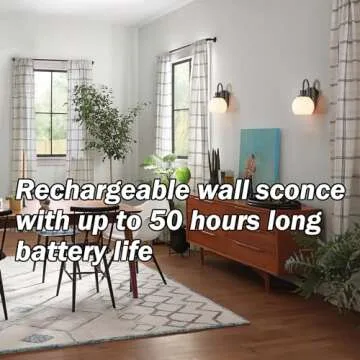 Battery Operated Wall Sconces Set of 2, Battery Operated Wall Lights With Remote, RGB Color Changing USB Rechargeable Up to 50 hours use time,Not Hardwired Battery Sconces For Bedroom Living Room