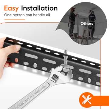 Rengue Overhead 4x8FT Garage Storage Rack with Hooks